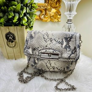 White/Gray Python Crossbody By Coach
